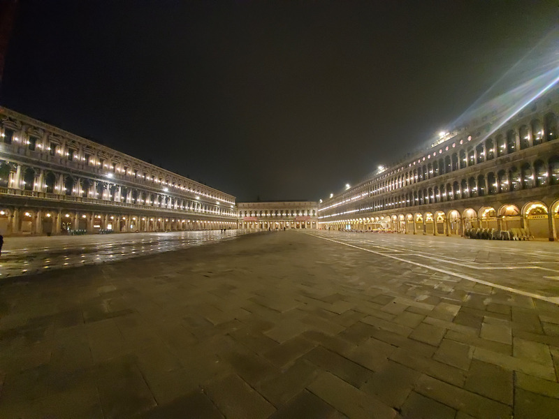 The Piazza San Marco at night