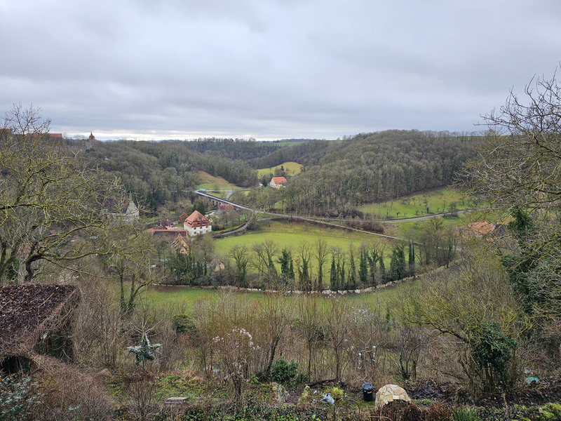 The valley below Rothenburg ob der Tauber
