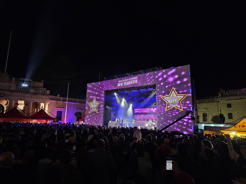 The New Year's Eve show in Valletta