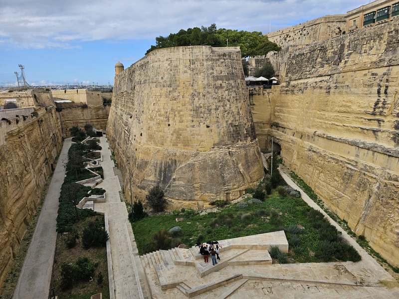 The enormous walls of Valletta