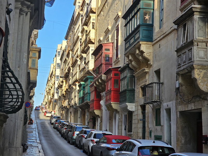 The main streets of Valletta