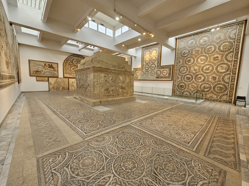 A room of mosaics in the Bardo Museum
