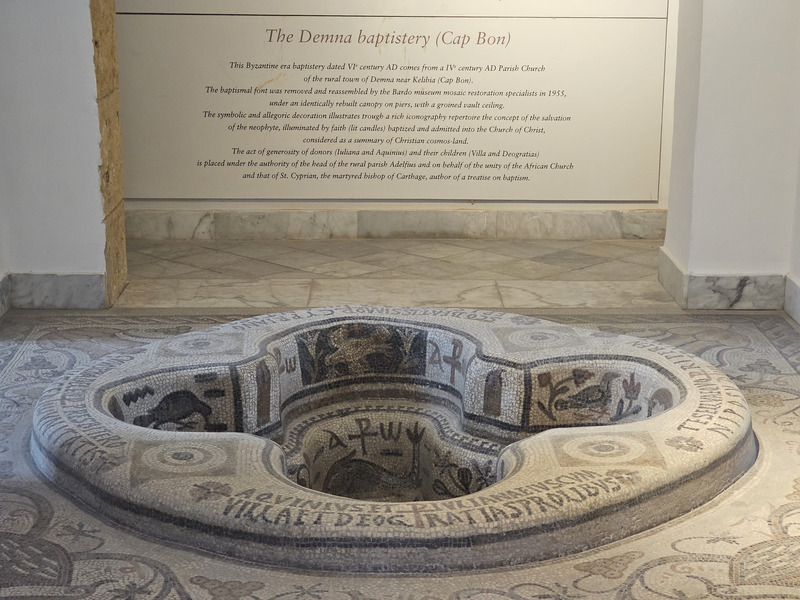 An early Christian baptistery in the Bardo Museum