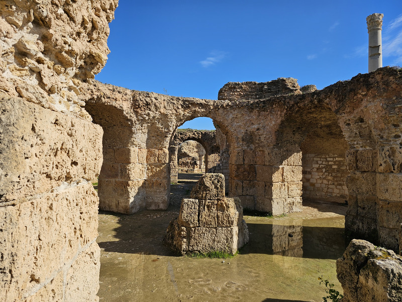 Inside the baths of Antonius in Carthage