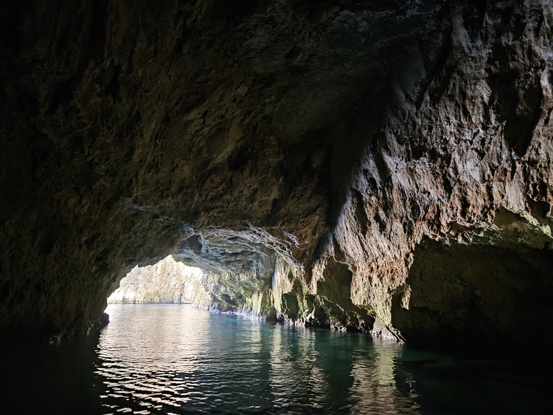 The inside of the Blue Grotto