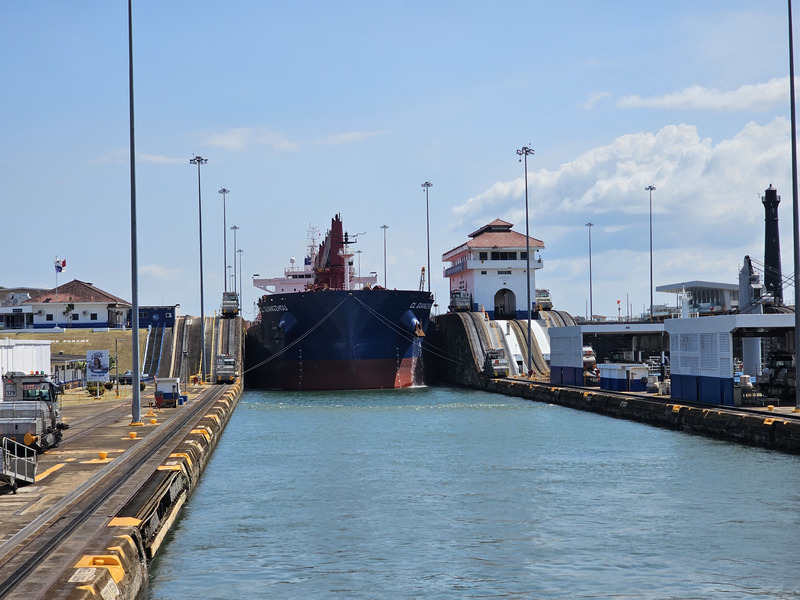 the companion ship at the Gatun locks