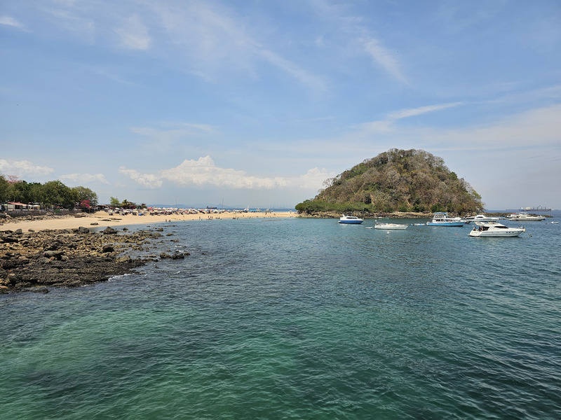 the beach on Taboga Island