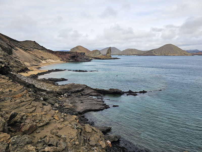 Caldera with Pinnacle Rock in the background on Bartolomé