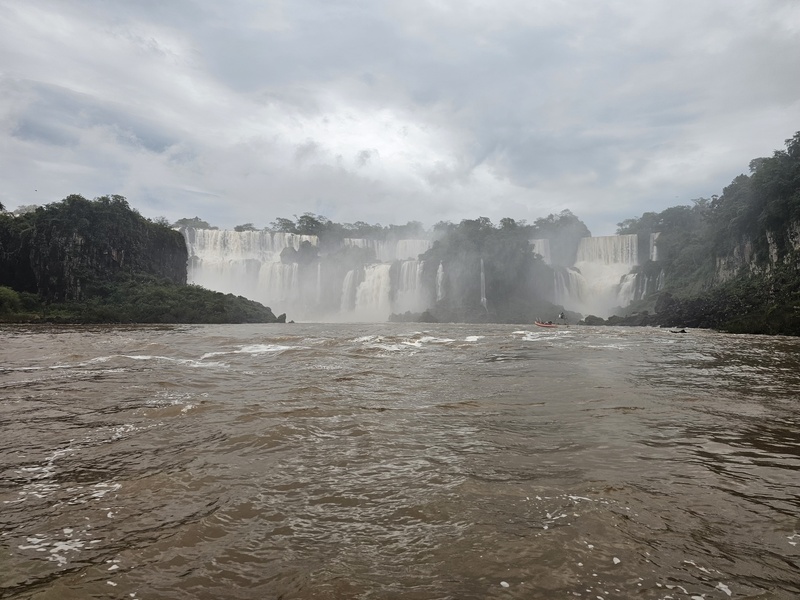 Iguazu Falls from a boat