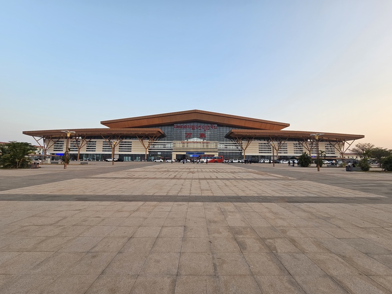Train station plaza in Vientiane