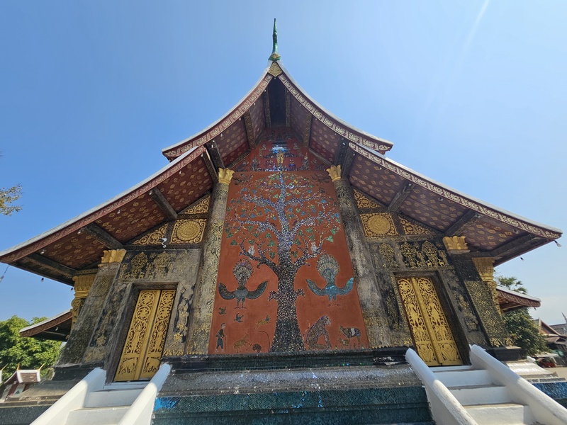 Facade of Haw Pha Bang in Luang Prabang