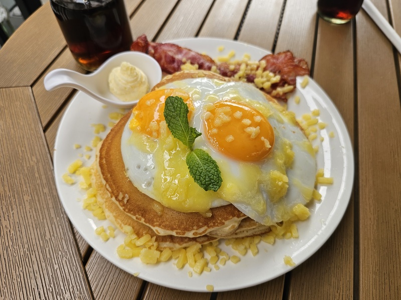 Breakfast pancakes in Bangkok