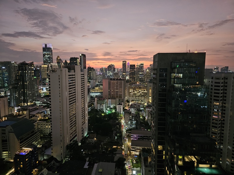 Bangkok skyline at twilight