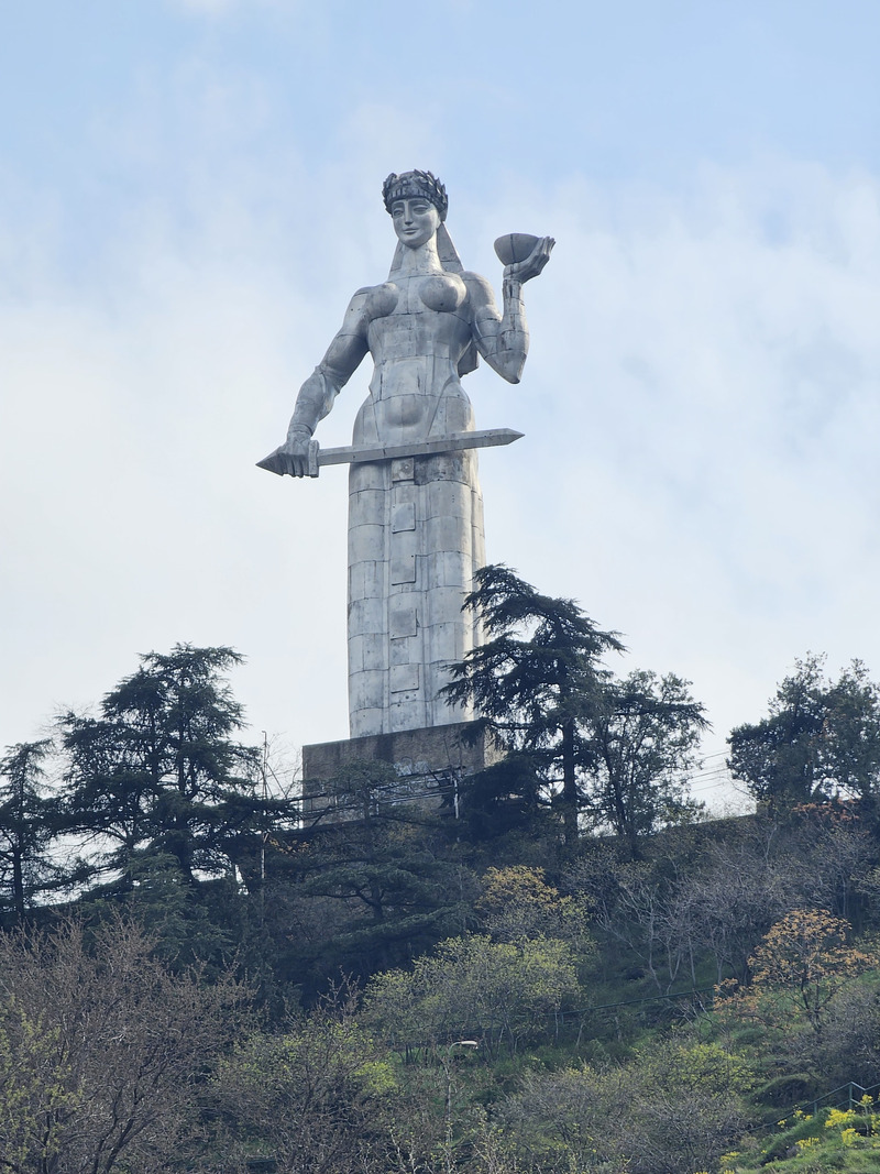 The Mother of Georgia statue overlooking Tbilisi.