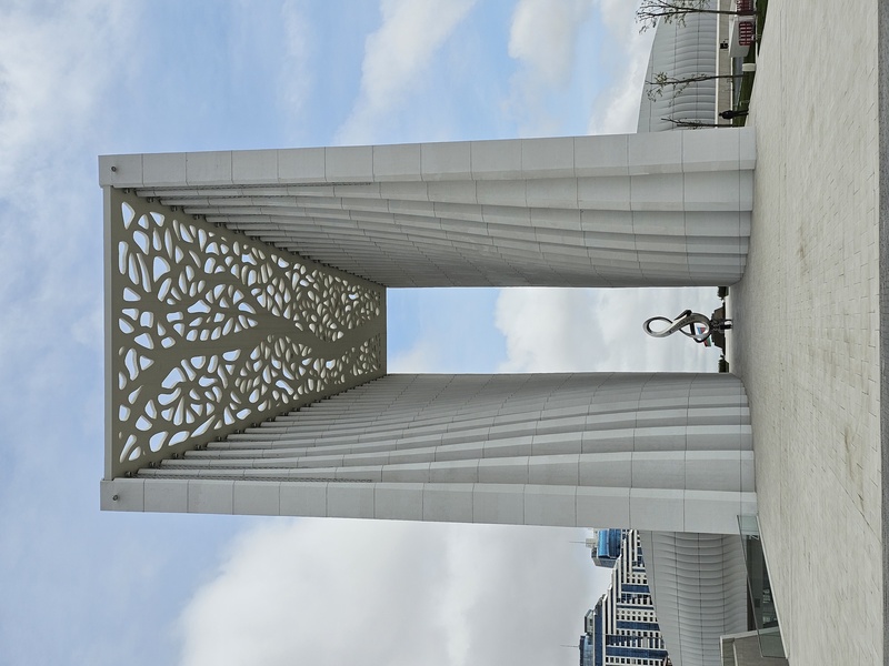 A view of the Victory Arch in Baku, showcasing Azerbaijan's victory in their 2020 war against Armenia.